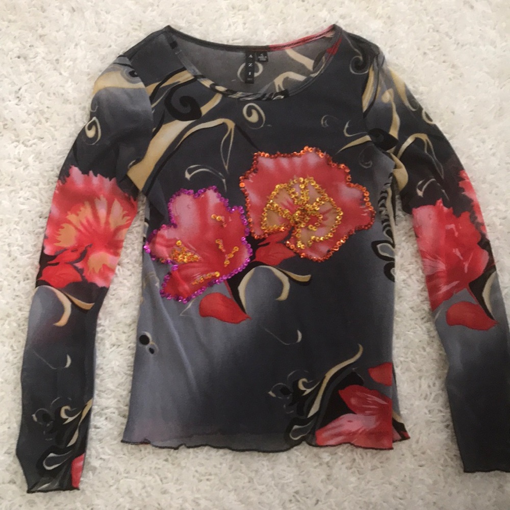 Size small "thin fabric" sequin top